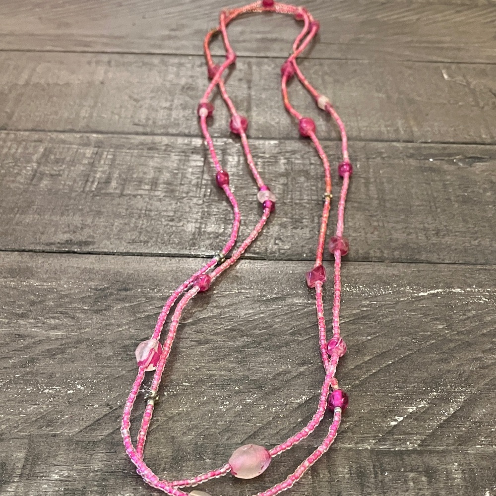 Pink Beaded Necklace